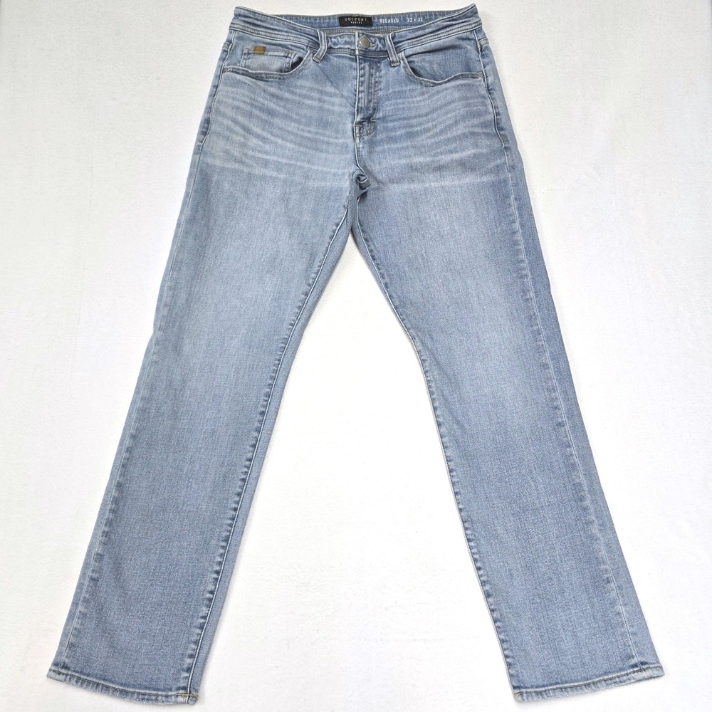 Outpost Makers Mens Relaxed Fit Jeans 32x32 Light Wash Blue Denim Beach Casual